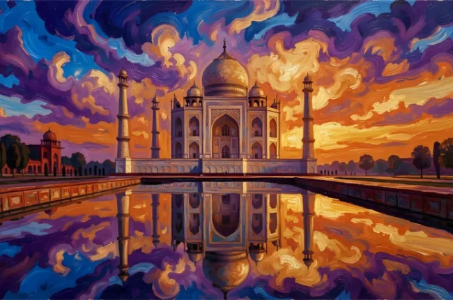 The Taj Mahal at Dusk