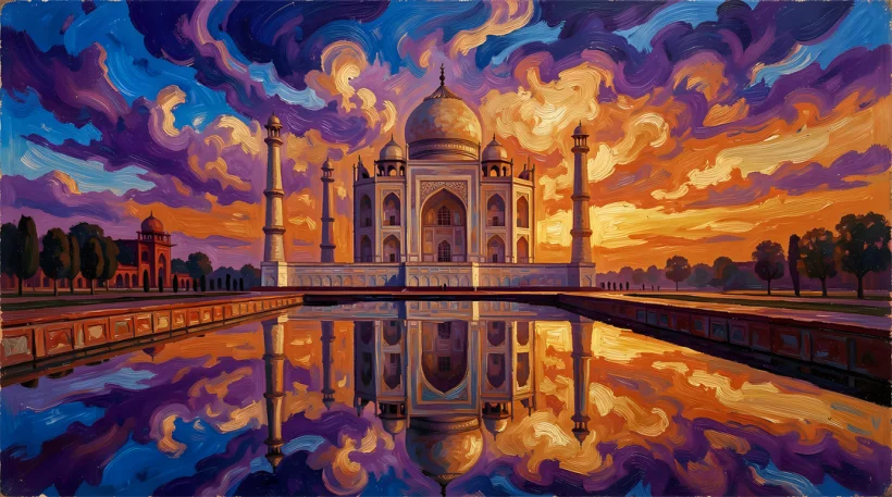 The Taj Mahal at Dusk